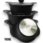 سرویس قابلمه گرانیت وایکینگ 8 پارچه مشکی