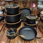 سرویس قابلمه گرانیتی ۱۴ پارچه KZP مدل آلما