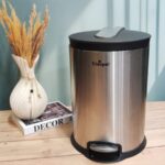 سطل زباله استیل یونیک مدل UN-4430 ظرفیت ۱۶ لیتر آرام بند