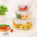ظرف نگهدارنده لیمون مدل 2048 مجموعه 3 عددی 6 پارچه